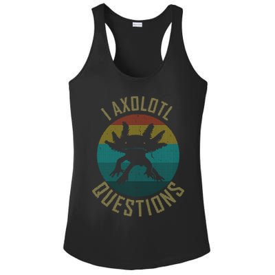 I Axolotl Questions Ugly Sweater Design Ladies PosiCharge Competitor Racerback Tank