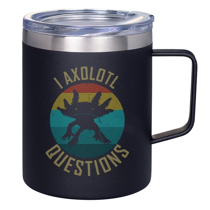 I Axolotl Questions Ugly Sweater Design 12oz Stainless Steel Coffee Mug