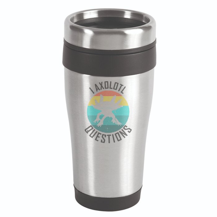 I Axolotl Questions Ugly Sweater Design 16oz Travel Tumbler