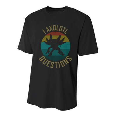 I Axolotl Questions Ugly Sweater Design Youth Performance Sprint T-Shirt