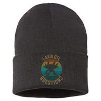 I Axolotl Questions Ugly Sweater Design Sustainable Knit Beanie