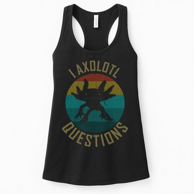 I Axolotl Questions Ugly Sweater Design Womens Tank Top