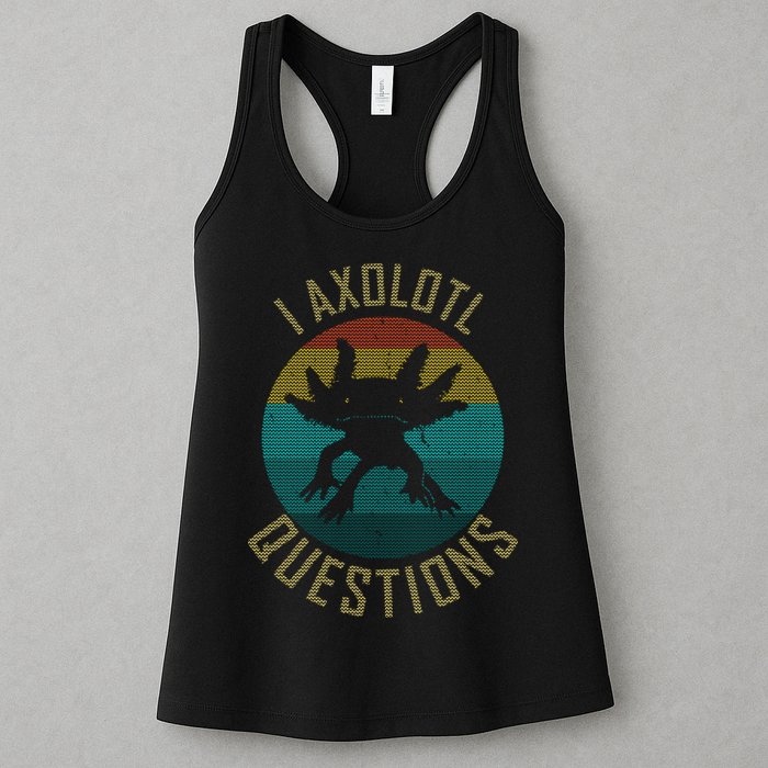 I Axolotl Questions Ugly Sweater Design Womens Tank Top
