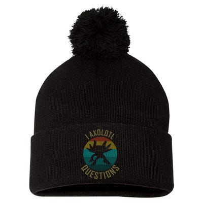 I Axolotl Questions Ugly Sweater Design Pom Pom 12in Knit Beanie