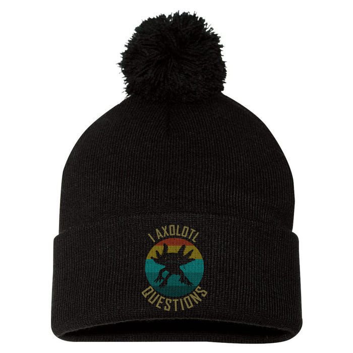 I Axolotl Questions Ugly Sweater Design Pom Pom 12in Knit Beanie
