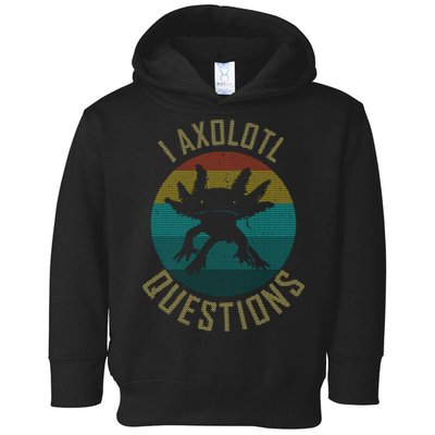 I Axolotl Questions Ugly Sweater Design Toddler Hoodie