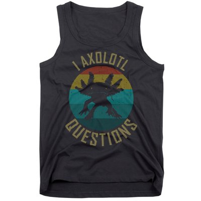I Axolotl Questions Ugly Sweater Design Tank Top