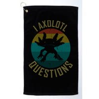 I Axolotl Questions Ugly Sweater Design Golf Towel