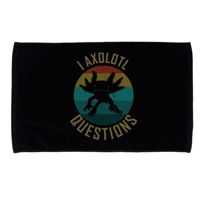 I Axolotl Questions Ugly Sweater Design Microfiber Hand Towel