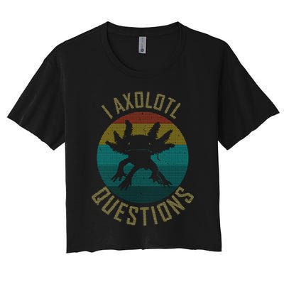 I Axolotl Questions Ugly Sweater Design Crop Top
