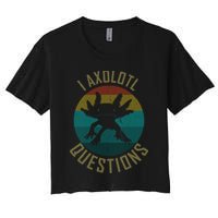 I Axolotl Questions Ugly Sweater Design Crop Top