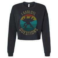 I Axolotl Questions Ugly Sweater Design Cropped Pullover Crew