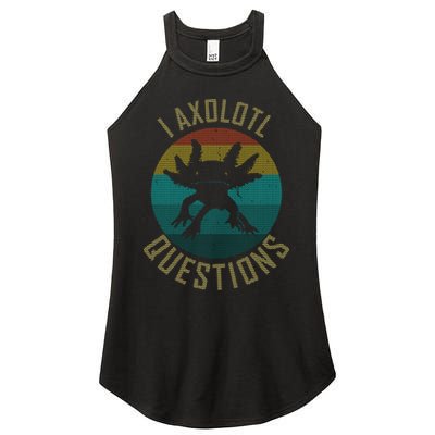 I Axolotl Questions Ugly Sweater Design Women's Perfect Tri Rocker Tank