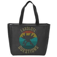 I Axolotl Questions Ugly Sweater Design Zip Tote Bag