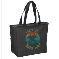 I Axolotl Questions Ugly Sweater Design Zip Tote Bag