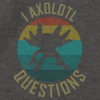 I Axolotl Questions Ugly Sweater Design Vector Backpack