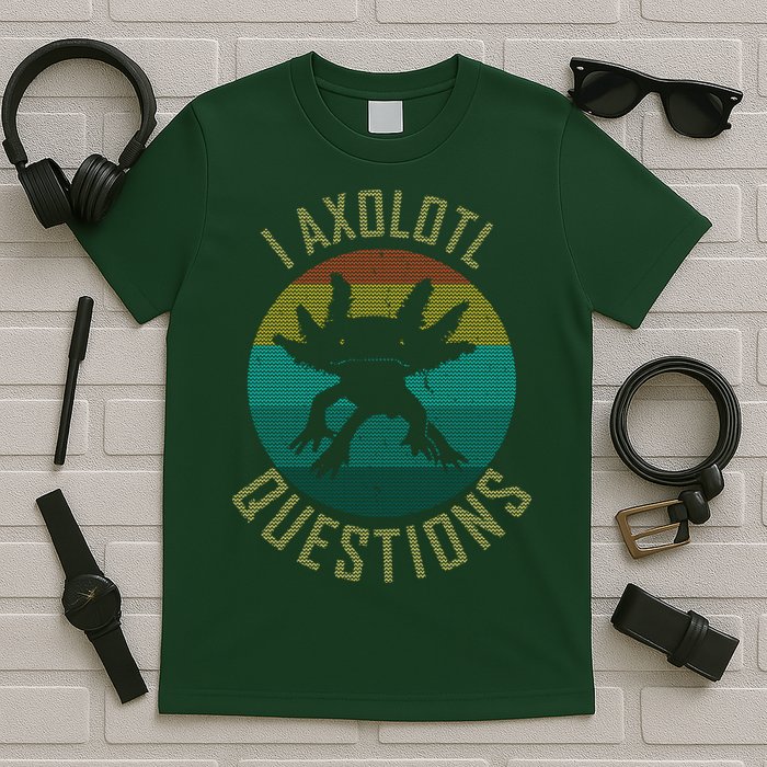 I Axolotl Questions Ugly Sweater Design T-Shirt
