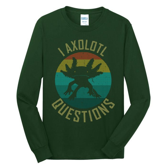 I Axolotl Questions Ugly Sweater Design Tall Long Sleeve T-Shirt