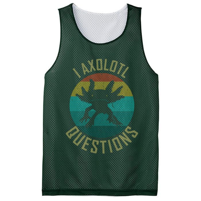 I Axolotl Questions Ugly Sweater Design Mesh Reversible Basketball Jersey Tank