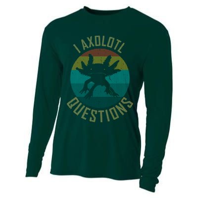I Axolotl Questions Ugly Sweater Design Cooling Performance Long Sleeve Crew