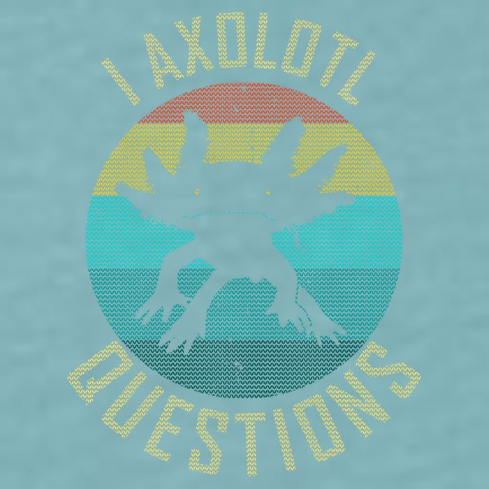 I Axolotl Questions Ugly Sweater Design Sueded Cloud Jersey T-Shirt