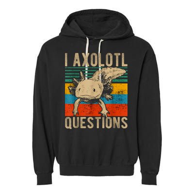 I Axolotl Questions Vintage Garment-Dyed Fleece Hoodie