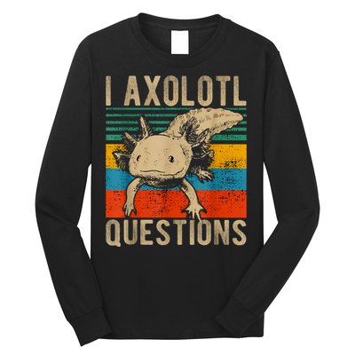 I Axolotl Questions Vintage Long Sleeve Shirt