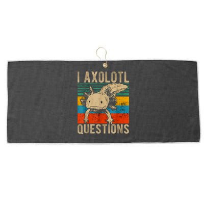 I Axolotl Questions Vintage Large Microfiber Waffle Golf Towel