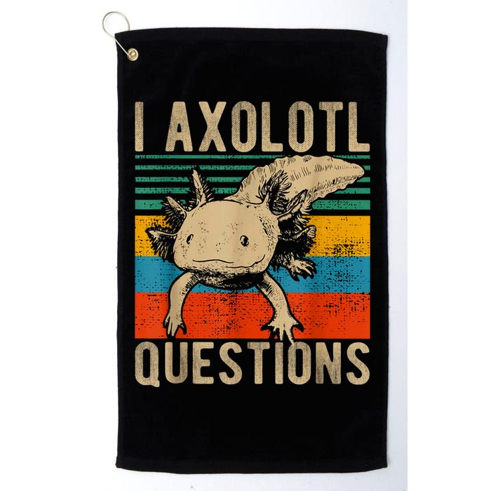 I Axolotl Questions Vintage Golf Towel