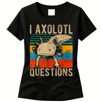 I Axolotl Questions Vintage Womens T-Shirt