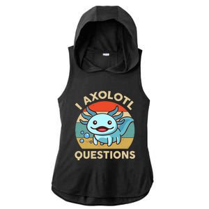 I Axolotl Questions Salamander Plush Axolotl Ladies PosiCharge Tri-Blend Wicking Draft Hoodie Tank