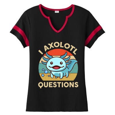 I Axolotl Questions Salamander Plush Axolotl Ladies Halftime Notch Neck Tee