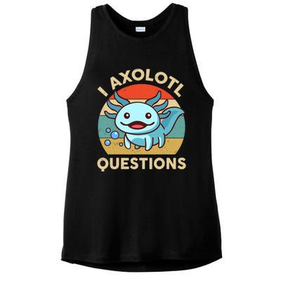 I Axolotl Questions Salamander Plush Axolotl Ladies PosiCharge Tri-Blend Wicking Tank