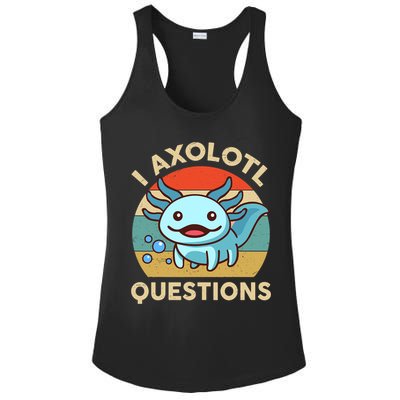 I Axolotl Questions Salamander Plush Axolotl Ladies PosiCharge Competitor Racerback Tank