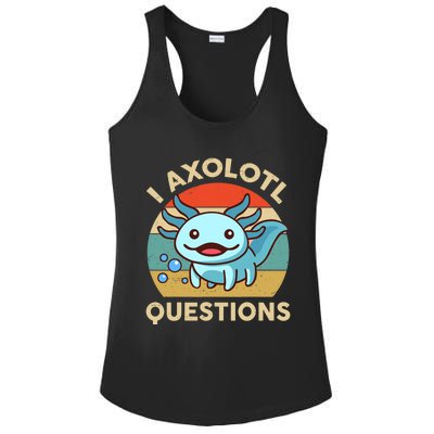 I Axolotl Questions Salamander Plush Axolotl Ladies PosiCharge Competitor Racerback Tank