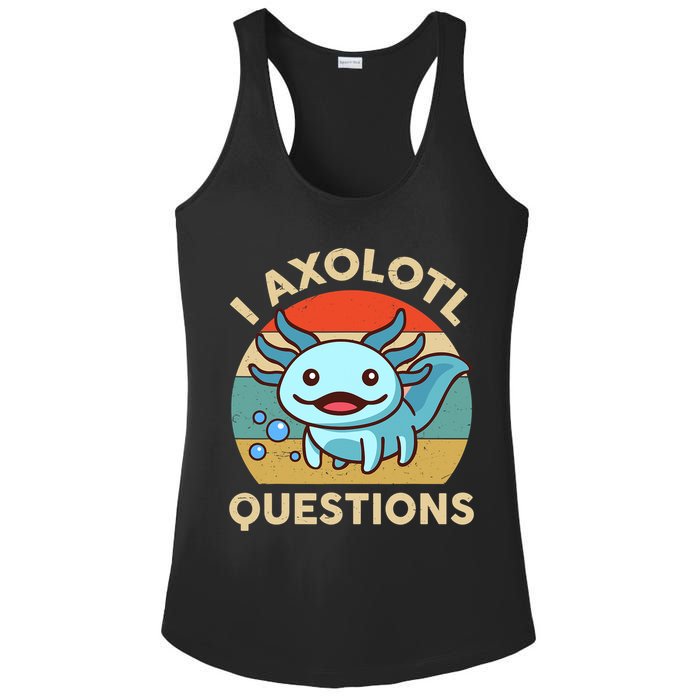 I Axolotl Questions Salamander Plush Axolotl Ladies PosiCharge Competitor Racerback Tank