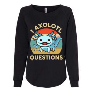 I Axolotl Questions Salamander Plush Axolotl Womens California Wash Sweatshirt