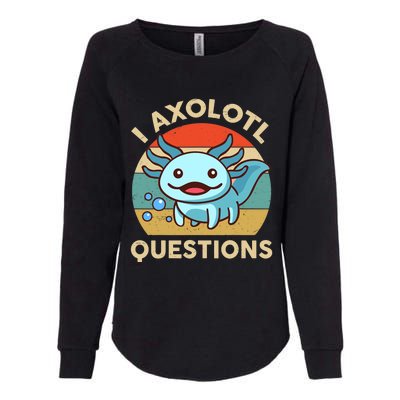 I Axolotl Questions Salamander Plush Axolotl Womens California Wash Sweatshirt