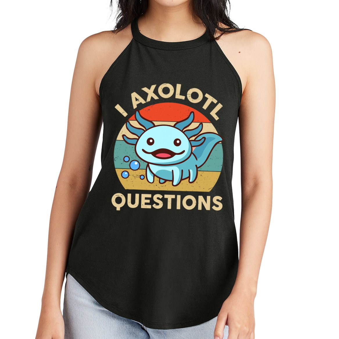 I Axolotl Questions Salamander Plush Axolotl Women's Perfect Tri Rocker Tank