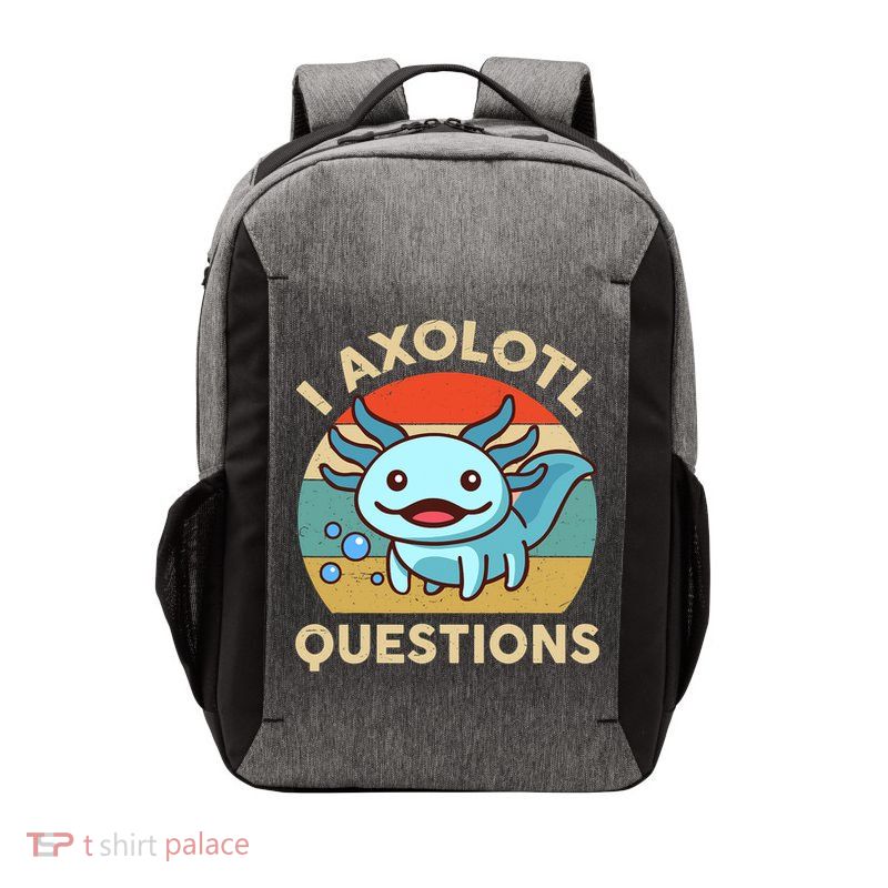 I Axolotl Questions Salamander Plush Axolotl Vector Backpack
