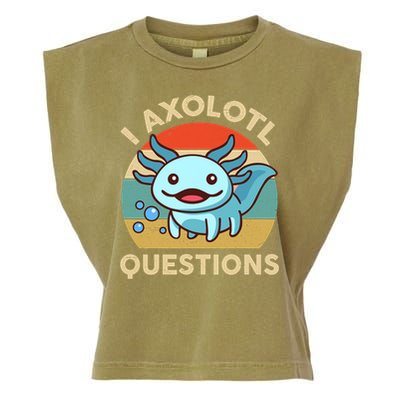 I Axolotl Questions Salamander Plush Axolotl Garment-Dyed Women's Muscle Tee