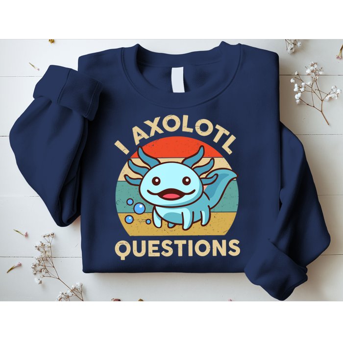 I Axolotl Questions Salamander Plush Axolotl Sweatshirt
