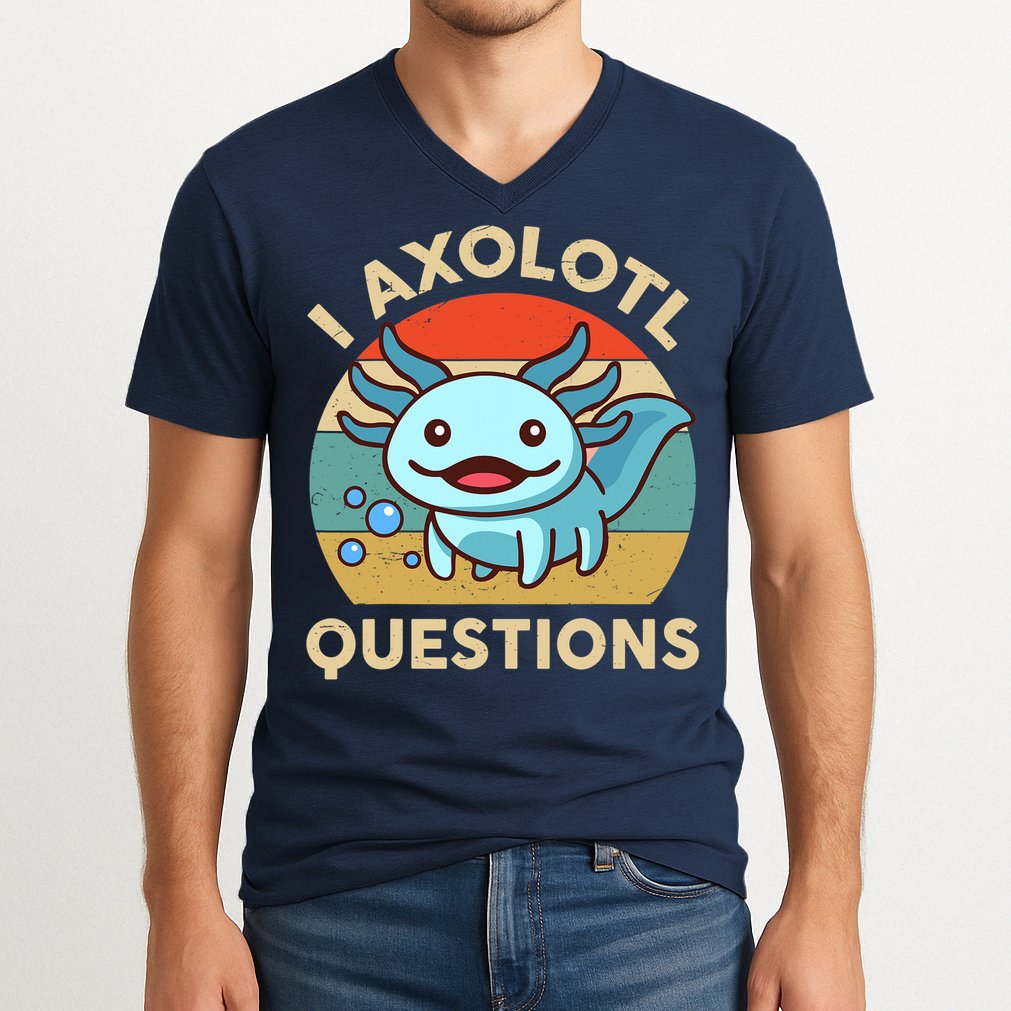 I Axolotl Questions Salamander Plush Axolotl V-Neck T-Shirt
