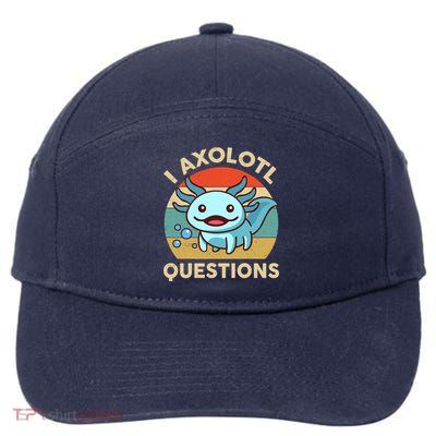 I Axolotl Questions Salamander Plush Axolotl 7-Panel Snapback Hat