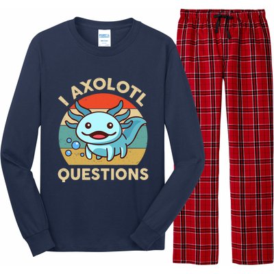 I Axolotl Questions Salamander Plush Axolotl Long Sleeve Pajama Set