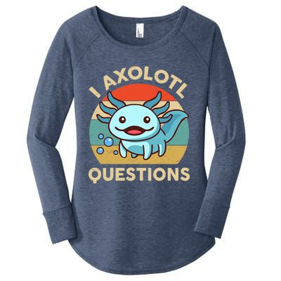 I Axolotl Questions Salamander Plush Axolotl Women's Perfect Tri Tunic Long Sleeve Shirt