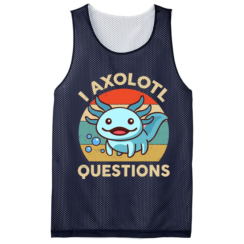 I Axolotl Questions Salamander Plush Axolotl Mesh Reversible Basketball Jersey Tank