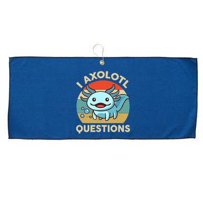 I Axolotl Questions Salamander Plush Axolotl Large Microfiber Waffle Golf Towel