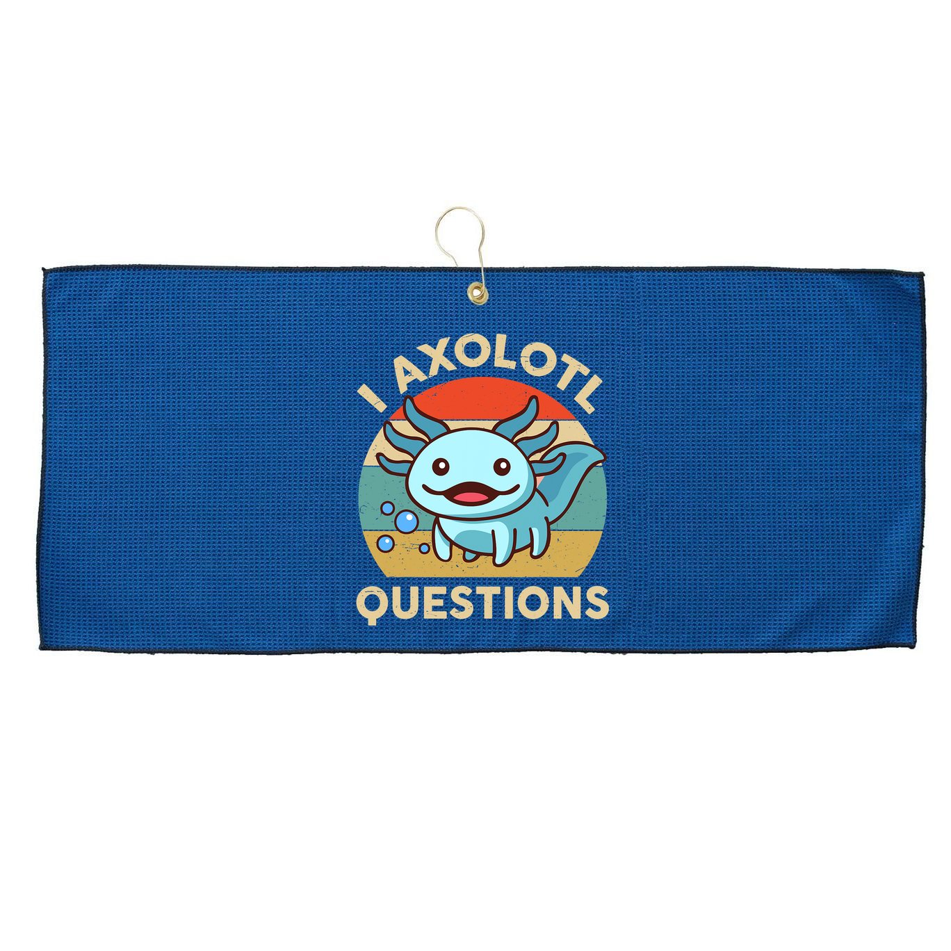 I Axolotl Questions Salamander Plush Axolotl Large Microfiber Waffle Golf Towel