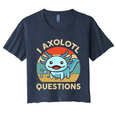 I Axolotl Questions Salamander Plush Axolotl Women's Crop Top Tee